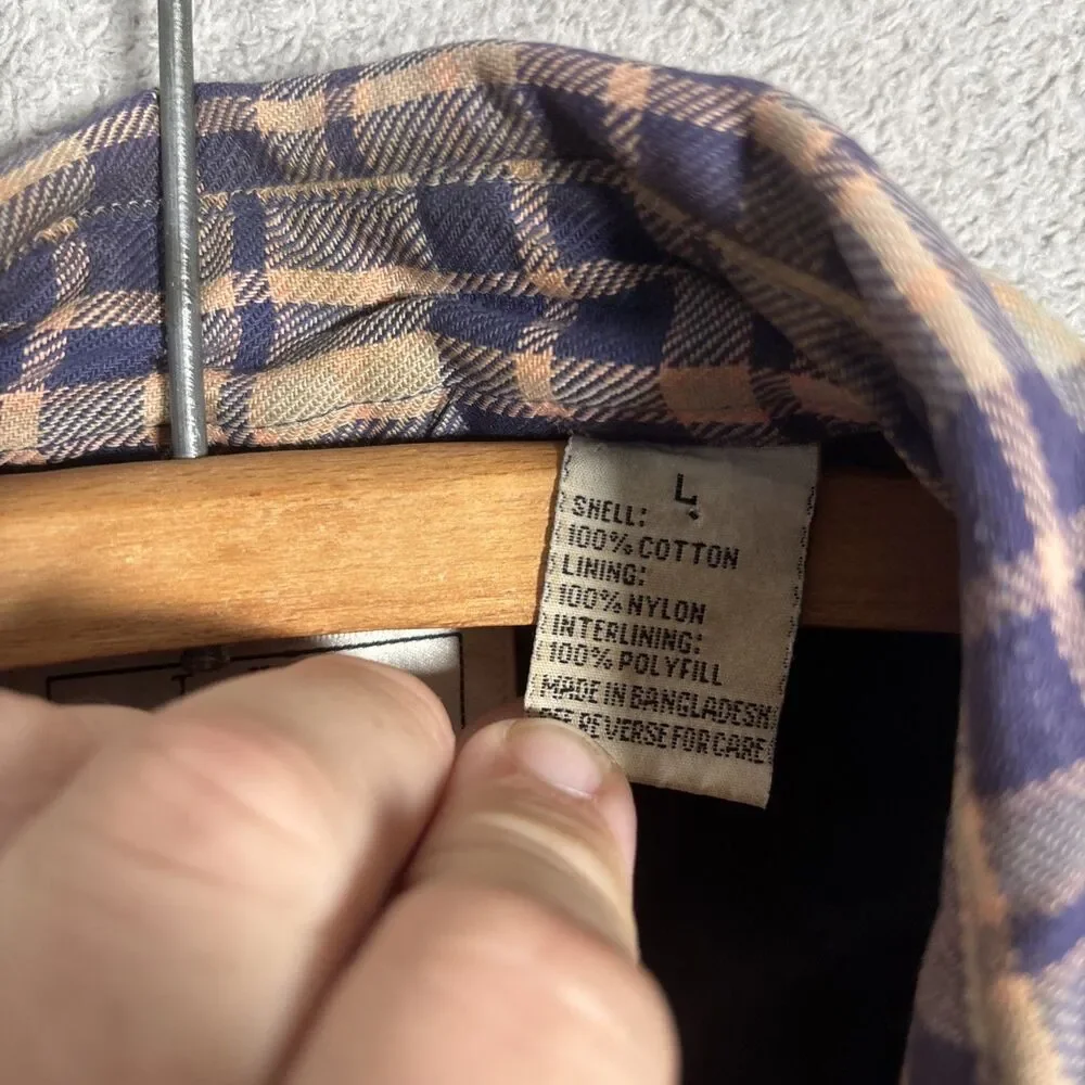 Vintage Sears The Men’s Store Shacket Men’s Size L Lined Insulated Plaid‎